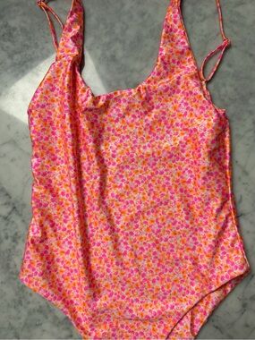Kulani Kinis Pink & Orange Floral One-Piece Swimsuit